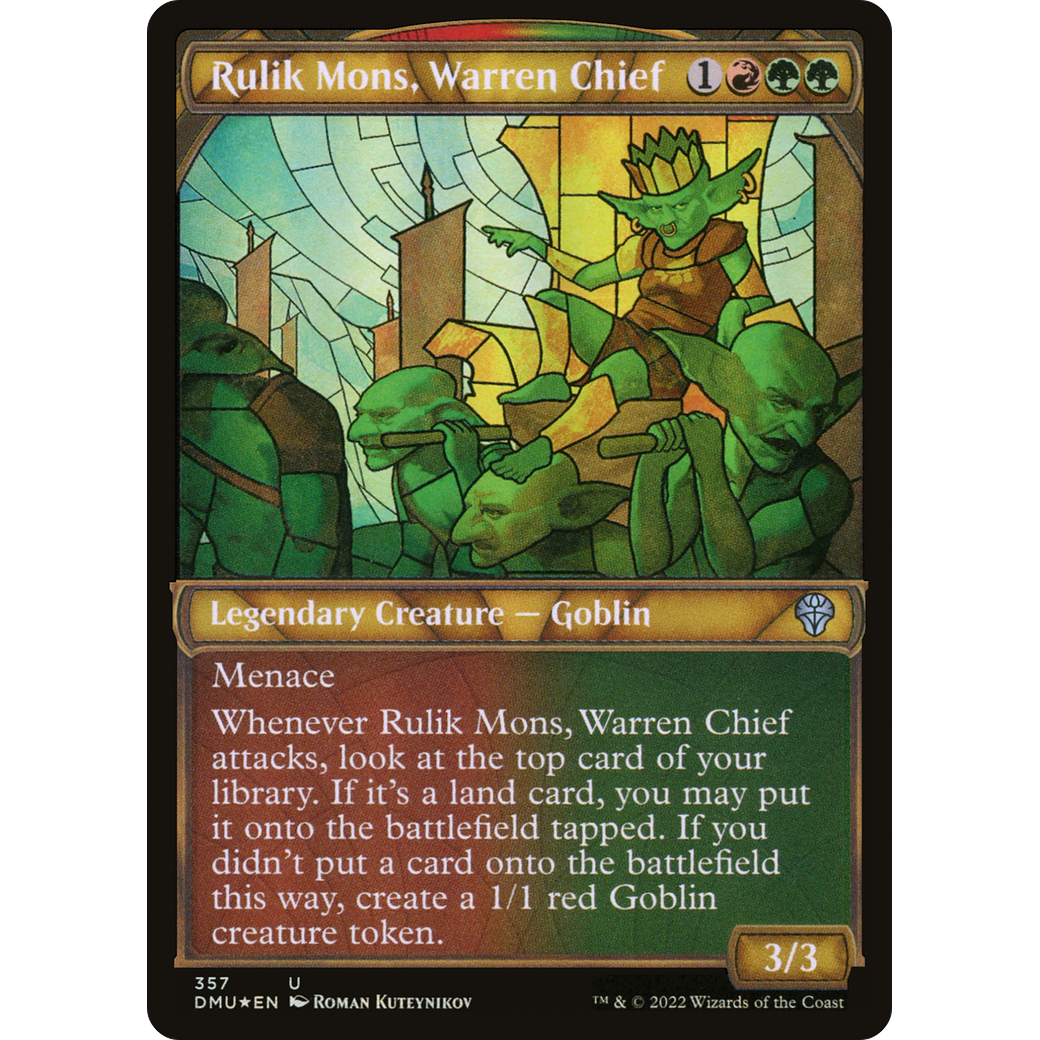 Rulik Mons, Warren Chief (Textured Foil) (DMU-357) - Dominaria United: (Showcase) Foil