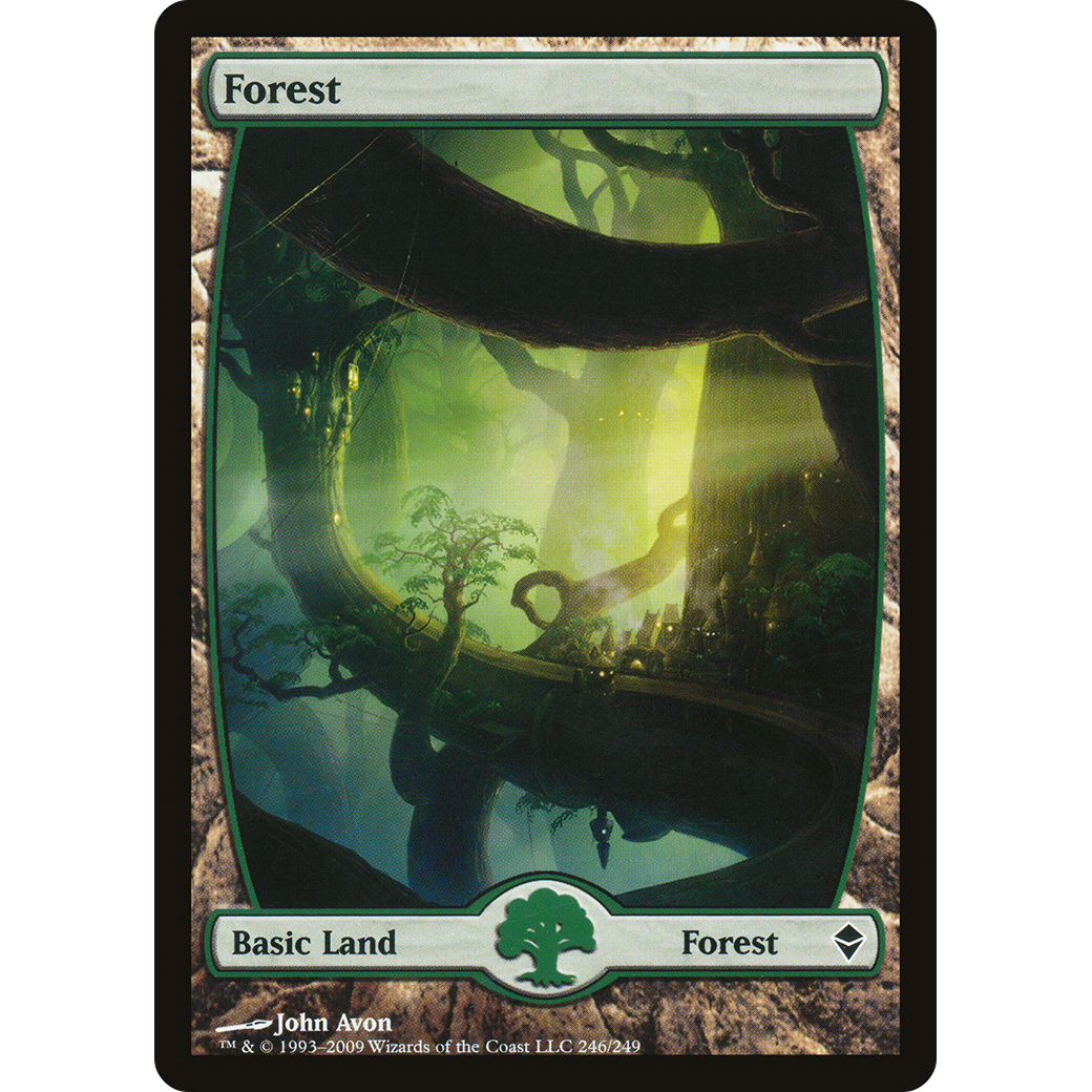 Forest (246) - Full Art (ZEN-246) - Zendikar Foil
