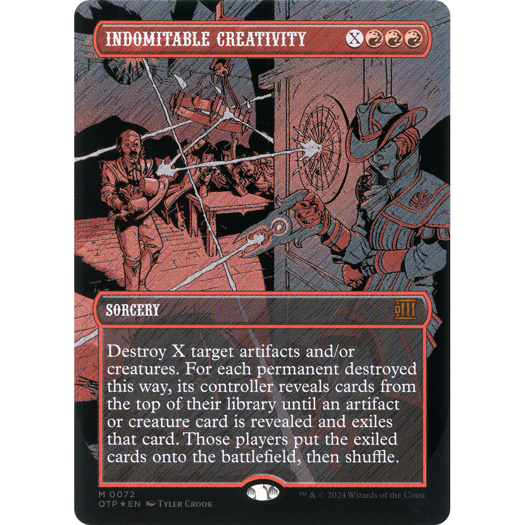 Indomitable Creativity (Textured Foil) (OTP-072) - Breaking News (Borderless) Foil