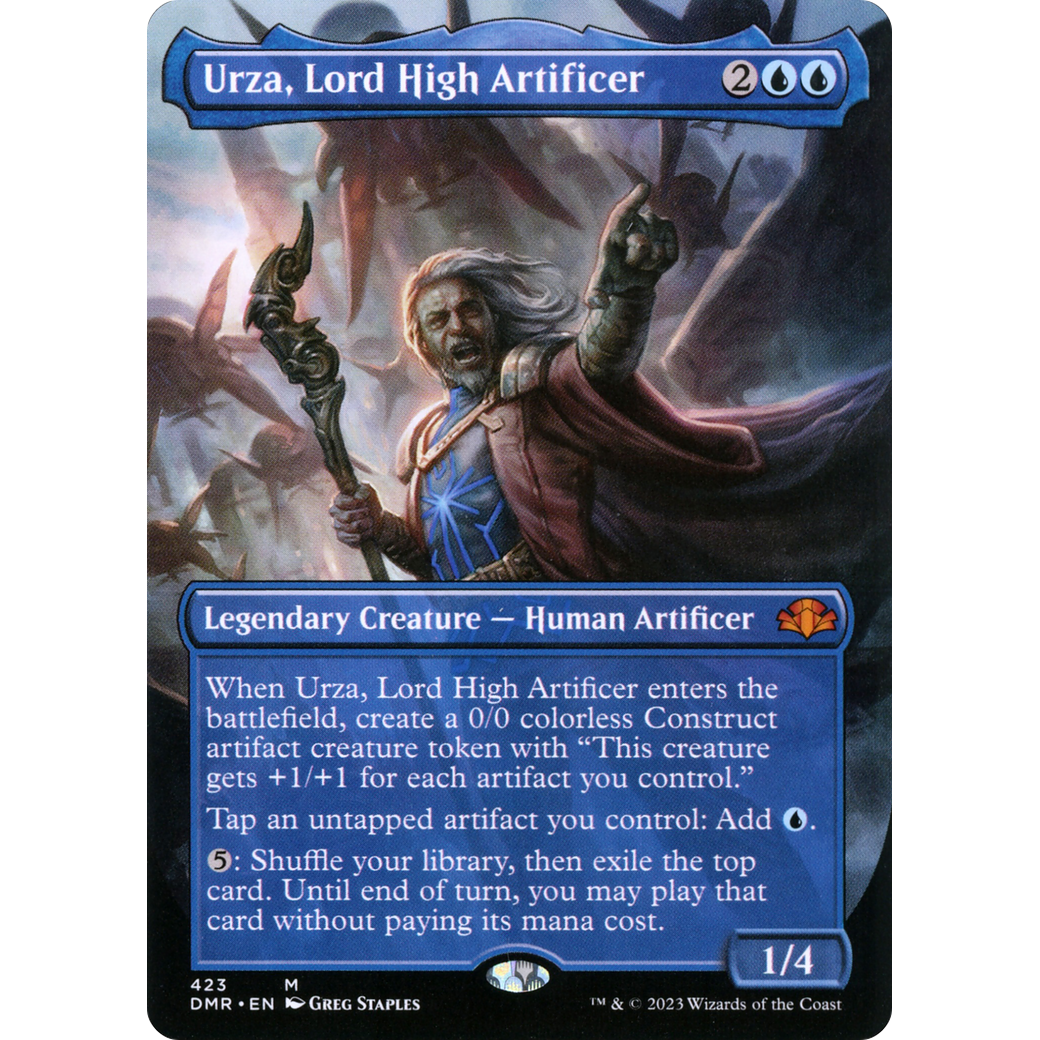 Urza, Lord High Artificer (Borderless) (DMR-423) - Dominaria Remastered (Borderless)