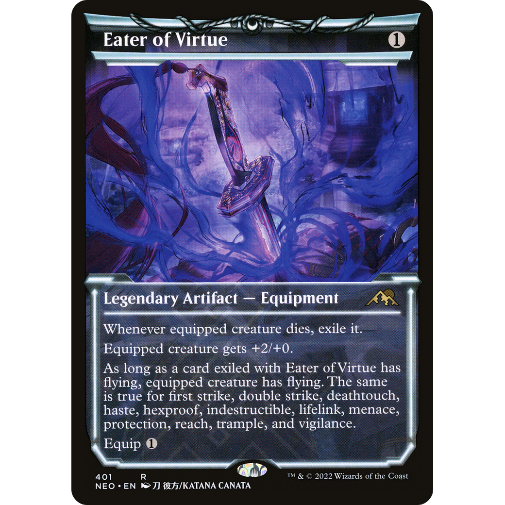 Eater of Virtue (NEO-401) - Kamigawa: Neon Dynasty: (Showcase) Foil