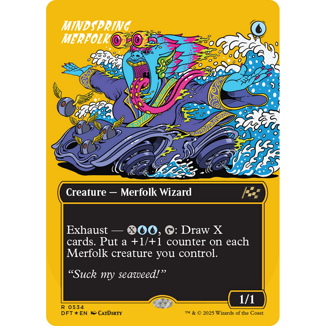 Mindspring Merfolk (DFT-534) - Aetherdrift (Borderless) Foil