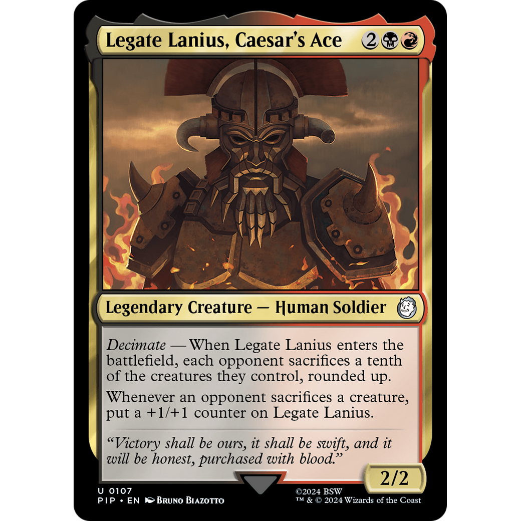 Legate Lanius, Caesar's Ace (PIP-107) - Fallout Foil