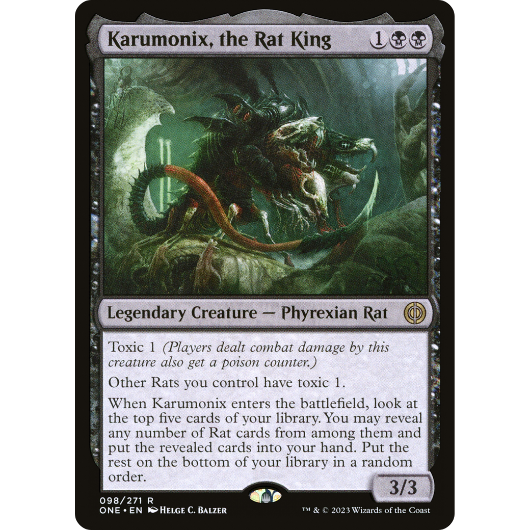 Karumonix, the Rat King (ONE-098) - Phyrexia: All Will Be One Foil