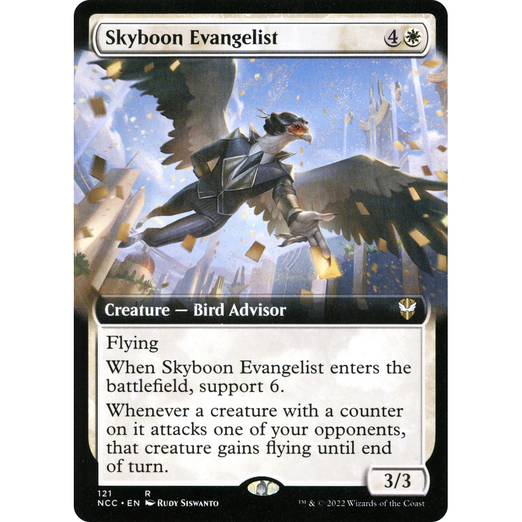 Skyboon Evangelist (Extended Art) (NCC-121) - New Capenna Commander: (Extended Art)