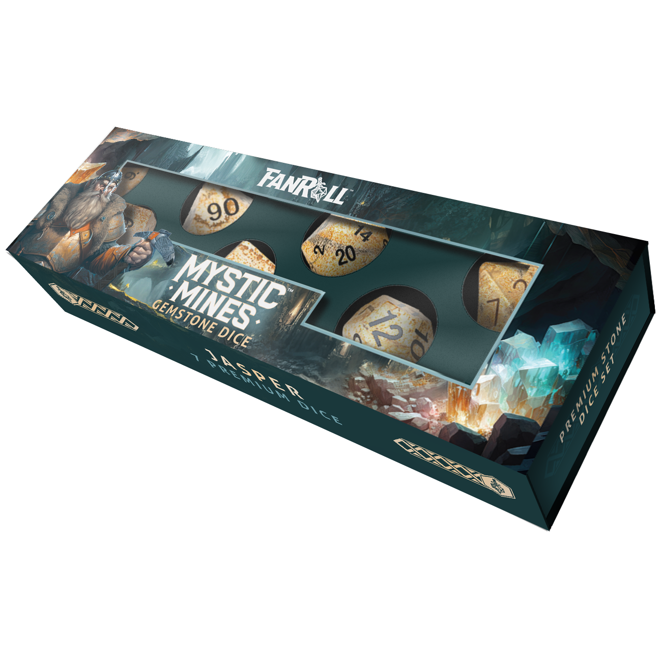 Mystic Mines: Jasper Gemstone Poly Dice Sets