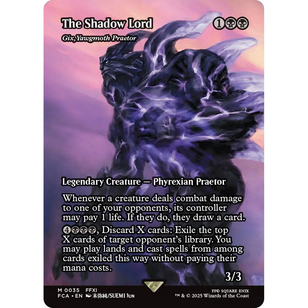 The Shadow Lord - Gix, Yawgmoth Praetor (Showcase) (FCA-035) - FINAL FANTASY: Through the Ages / The Shadow Lord (Borderless)