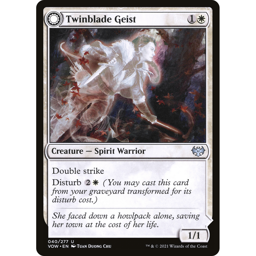 Twinblade Geist (VOW-040) - Innistrad: Crimson Vow: (Double Faced Transform) Foil