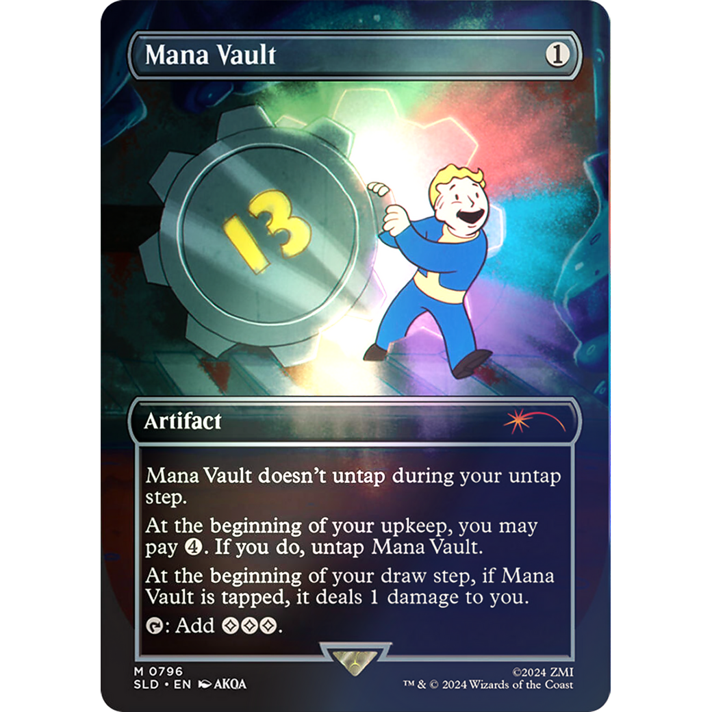 Mana Vault (Rainbow Foil) (SLD-796) - Secret Lair Drop (Borderless) Foil