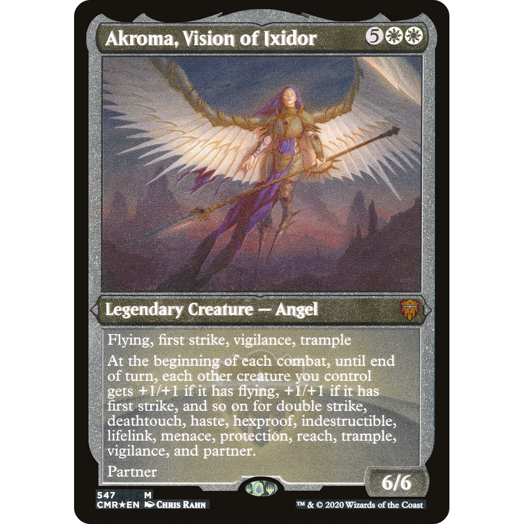 Akroma, Vision of Ixidor (Foil Etched) (CMR-547) - Commander Legends Foil
