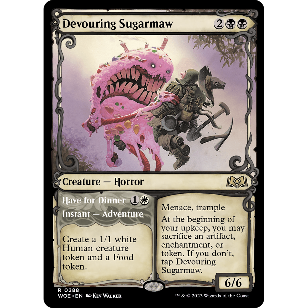 Devouring Sugarmaw // Have for Dinner (WOE-288) - Wilds of Eldraine: (Showcase) Foil