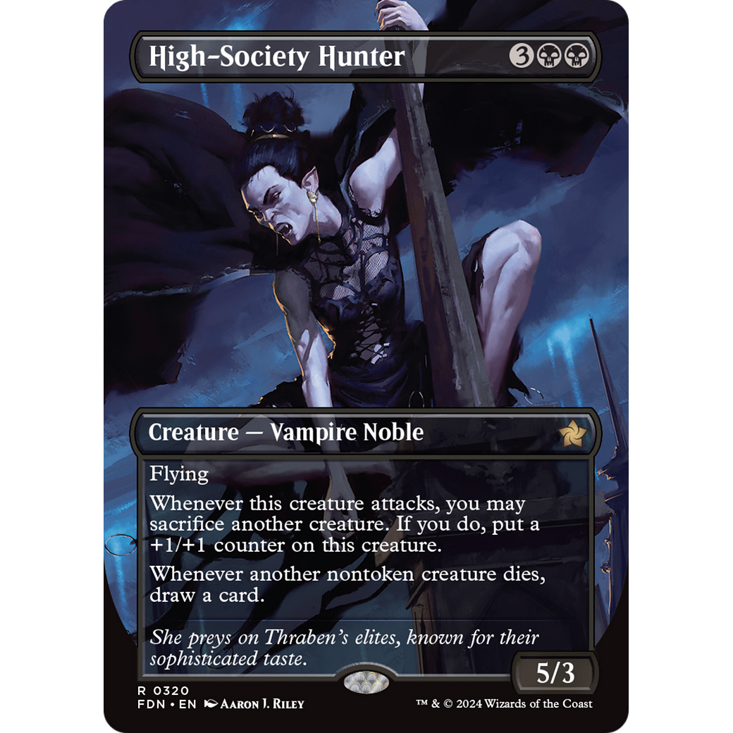 High-Society Hunter (FDN-320) - Foundations (Borderless) Foil