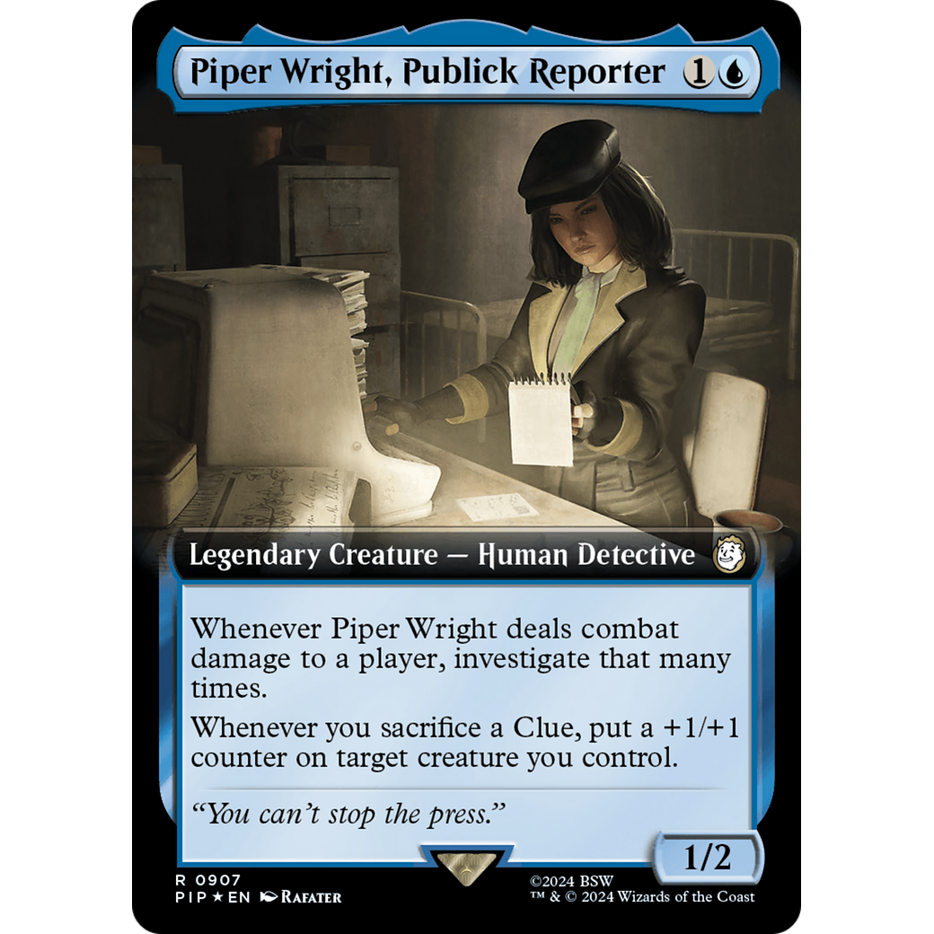 Piper Wright, Publick Reporter (PIP-907) - Fallout: (Extended Art) Foil