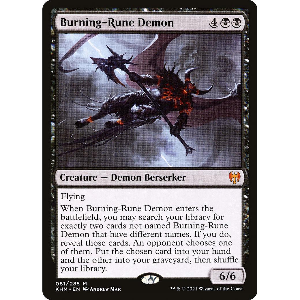 Burning-Rune Demon (KHM-081) - Kaldheim