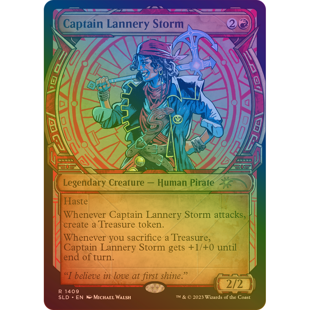 Captain Lannery Storm (Rainbow Foil) (SLD-1409) - Secret Lair Drop: (Showcase) Foil