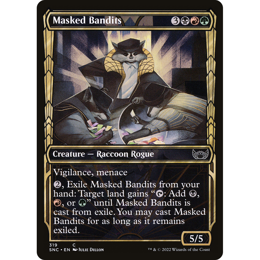 Masked Bandits (Showcase) (SNC-319) - Streets of New Capenna: (Showcase) Foil