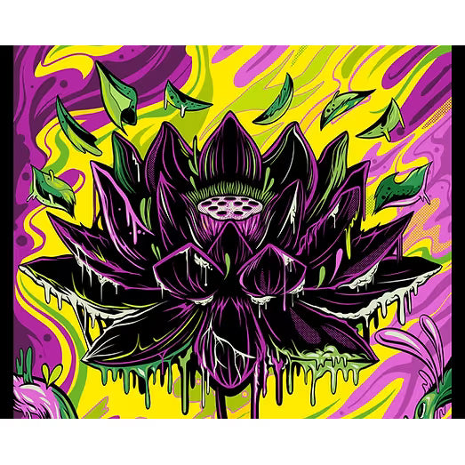Realm Guard: Art Sleeves - Melting Black Lotus