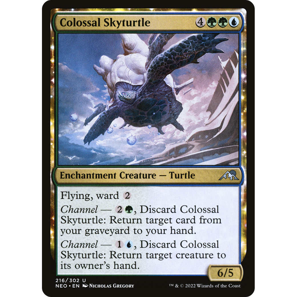 Colossal Skyturtle (NEO-216) - Kamigawa: Neon Dynasty: (enchantment) Foil