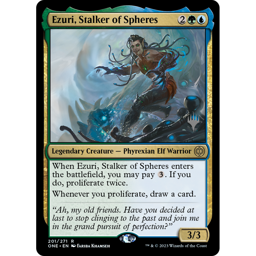 Ezuri, Stalker of Spheres (PPONE-201P) - Phyrexia: All Will Be One Promos