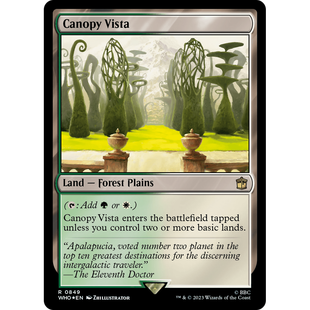 Canopy Vista (Surge Foil) (WHO-849) - Doctor Who Foil