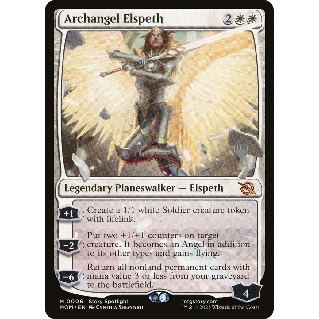 Archangel Elspeth (PPMOM-06P) - March of the Machine Promos