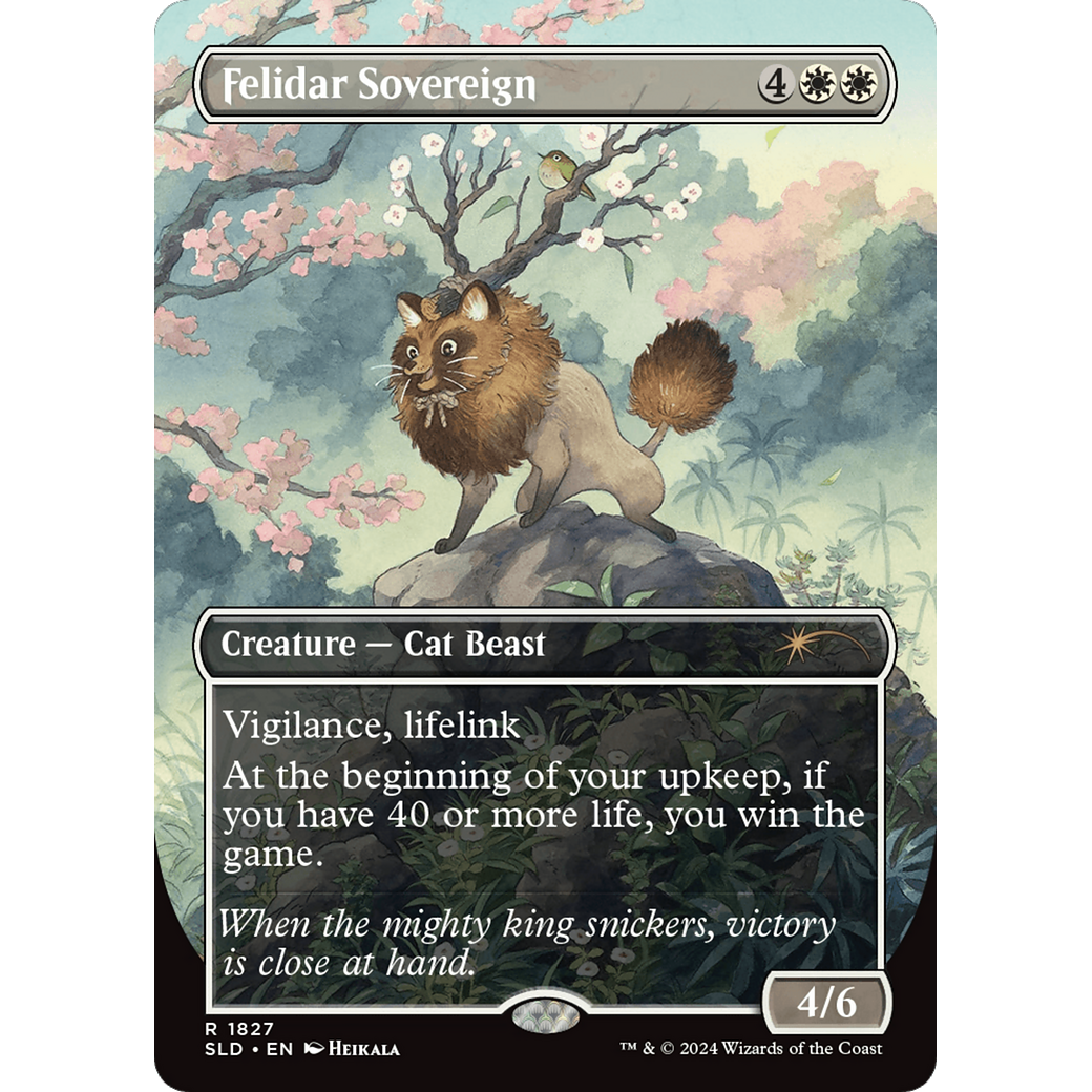 Felidar Sovereign (1827) (Rainbow Foil) (SLD-1827) - Secret Lair Drop (Borderless) Foil