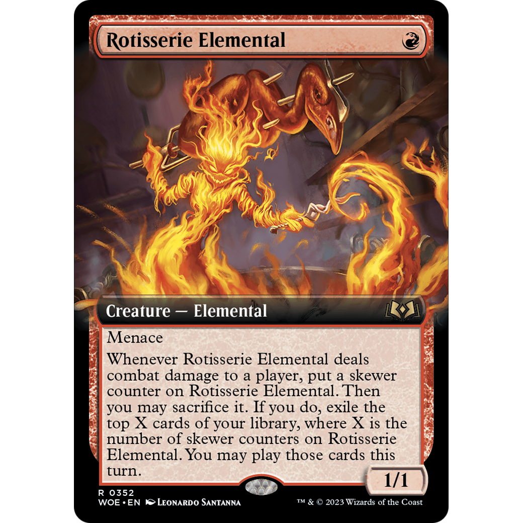 Rotisserie Elemental (WOE-352) - Wilds of Eldraine: (Extended Art)