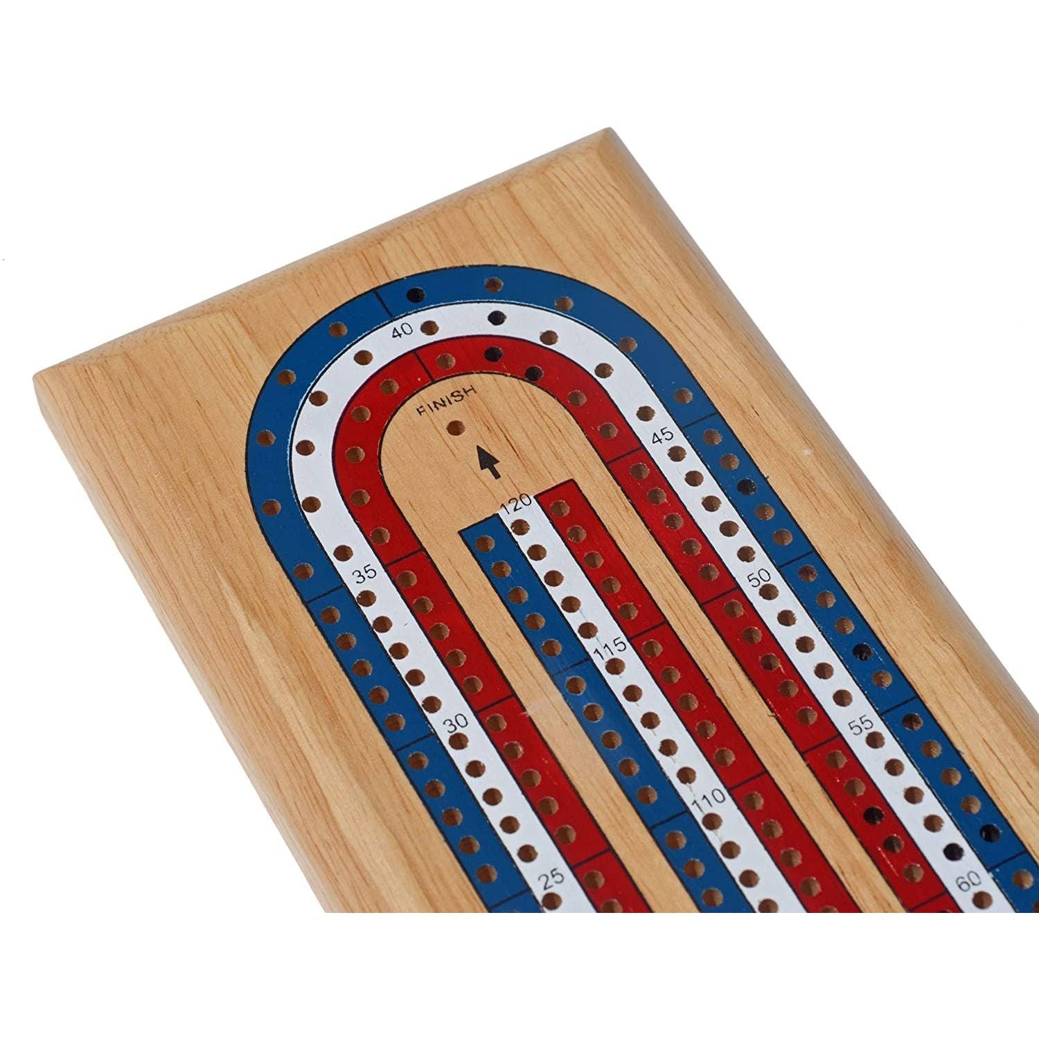 Solid Wood TriColor Continuous 3 Track Board