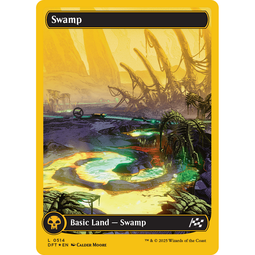 Swamp (DFT-514) - Aetherdrift: (Full Art) Foil