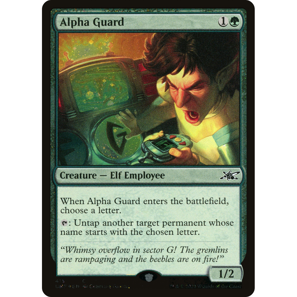 Alpha Guard (Galaxy Foil) (UNF-415) - Unfinity Foil