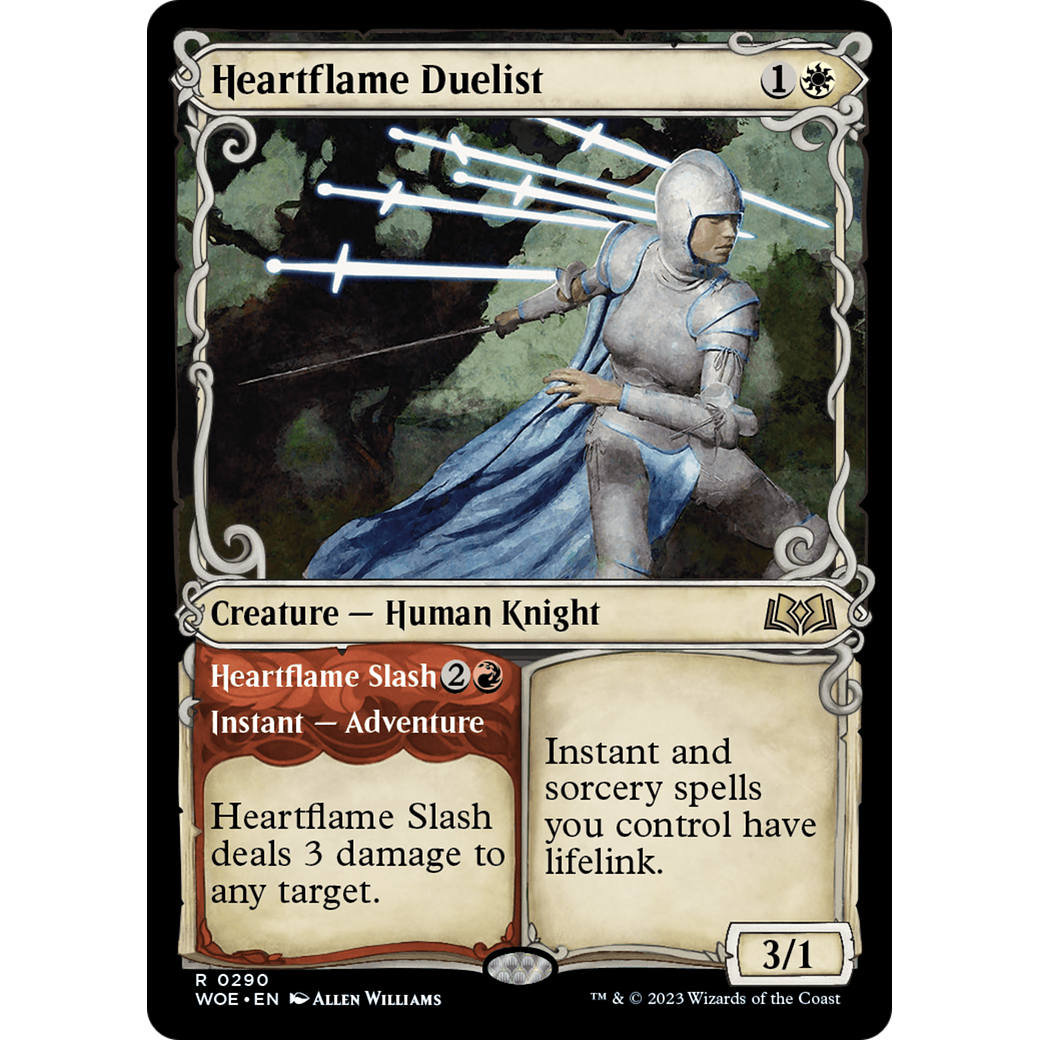 Heartflame Duelist // Heartflame Slash (WOE-290) - Wilds of Eldraine: (Showcase) Foil