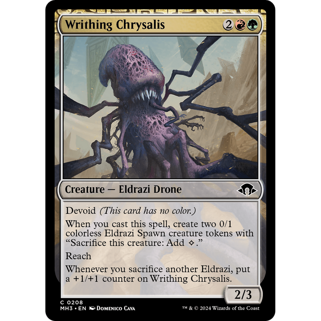 Writhing Chrysalis (MH3-208) - Modern Horizons 3: (devoid) Foil