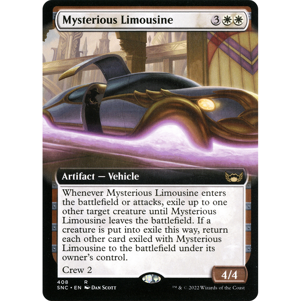 Mysterious Limousine (Extended Art) (SNC-408) - Streets of New Capenna: (Extended Art) Foil