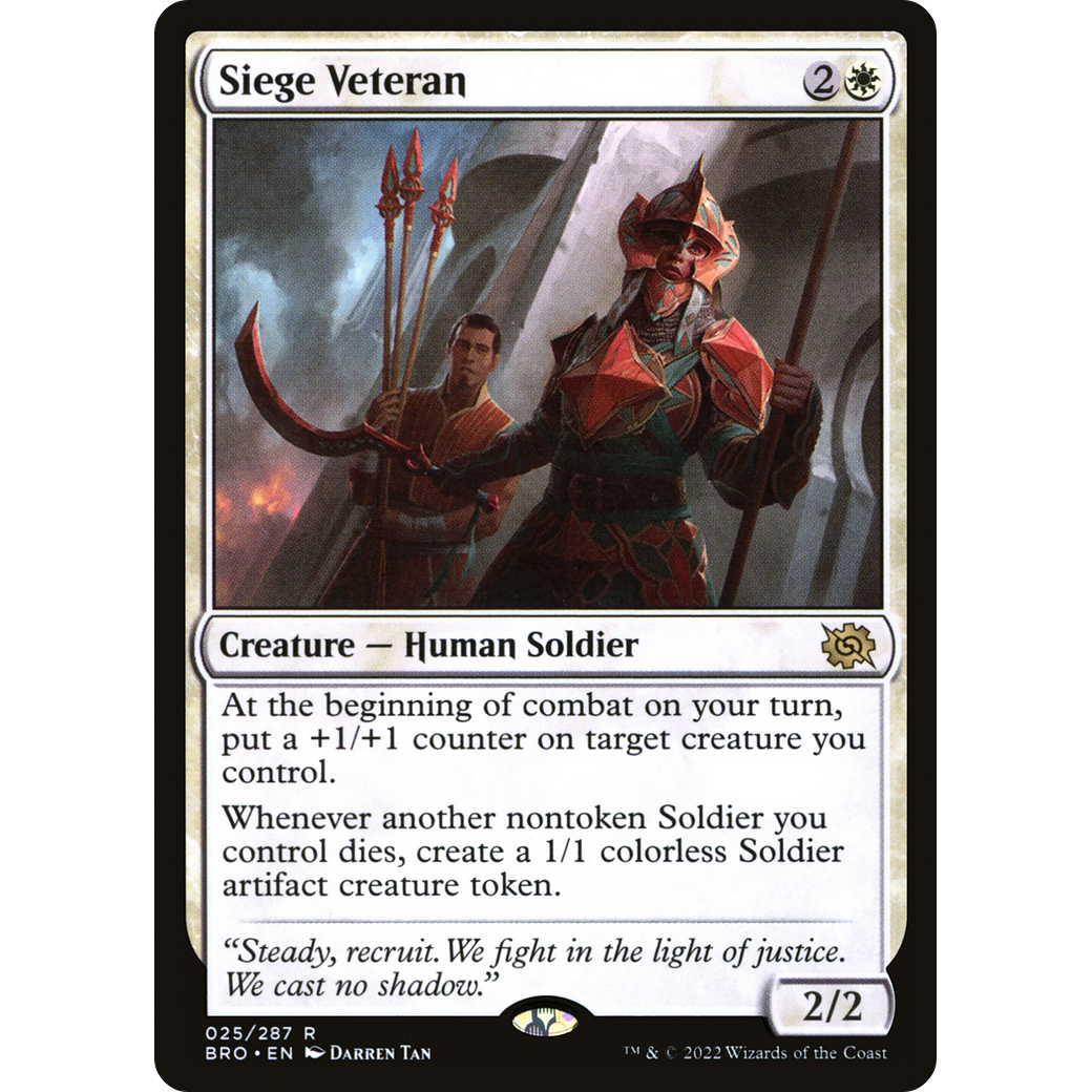 Siege Veteran (BRO-025) - The Brothers' War Foil