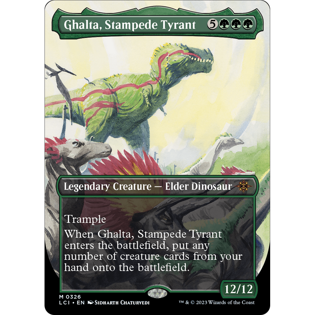 Ghalta, Stampede Tyrant (LCI-326) - The Lost Caverns of Ixalan (Borderless) Foil