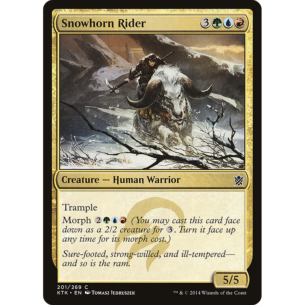 Snowhorn Rider (KTK-201) - Khans of Tarkir