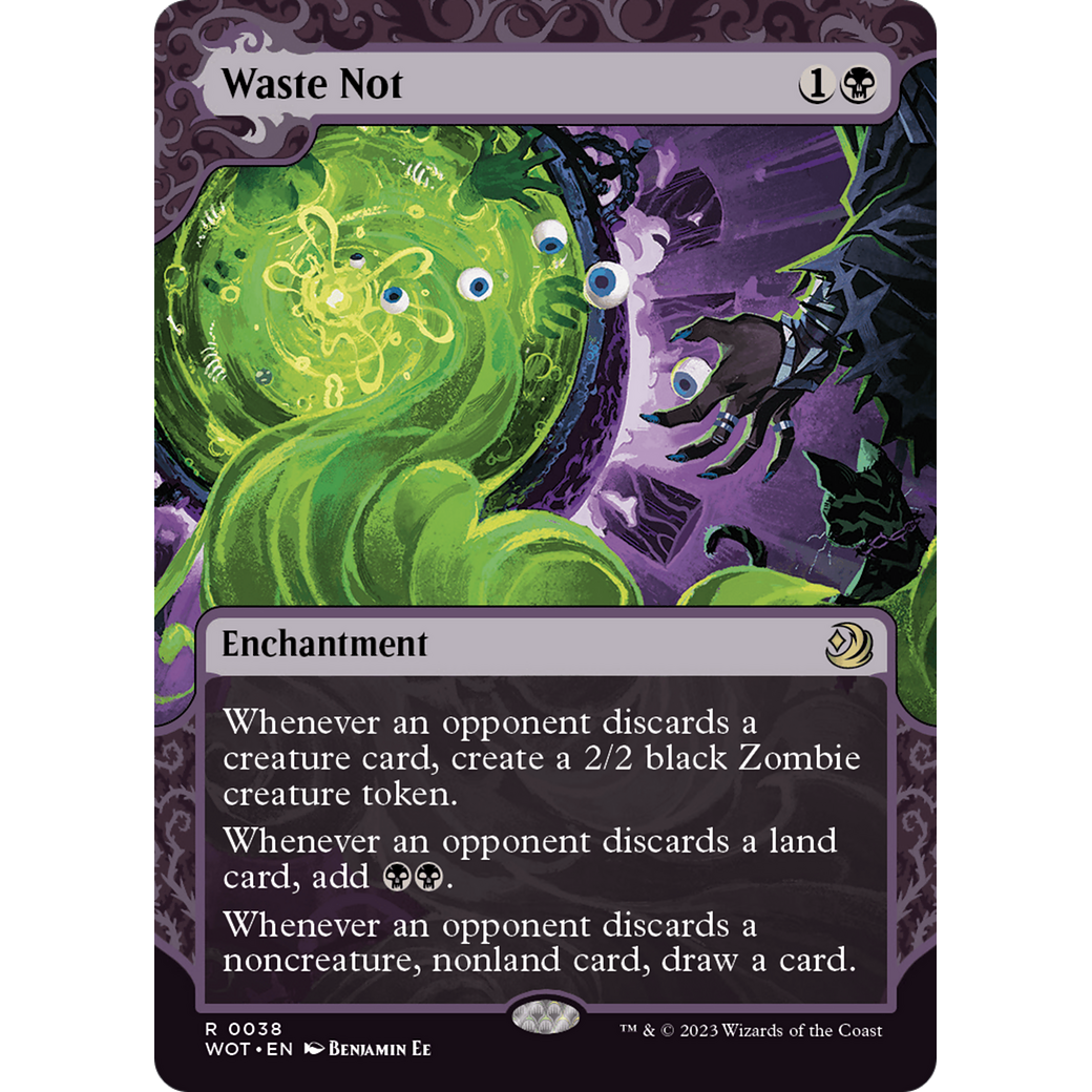 Waste Not (WOT-038) - Wilds of Eldraine: Enchanting Tales: (Showcase) (Borderless) Foil