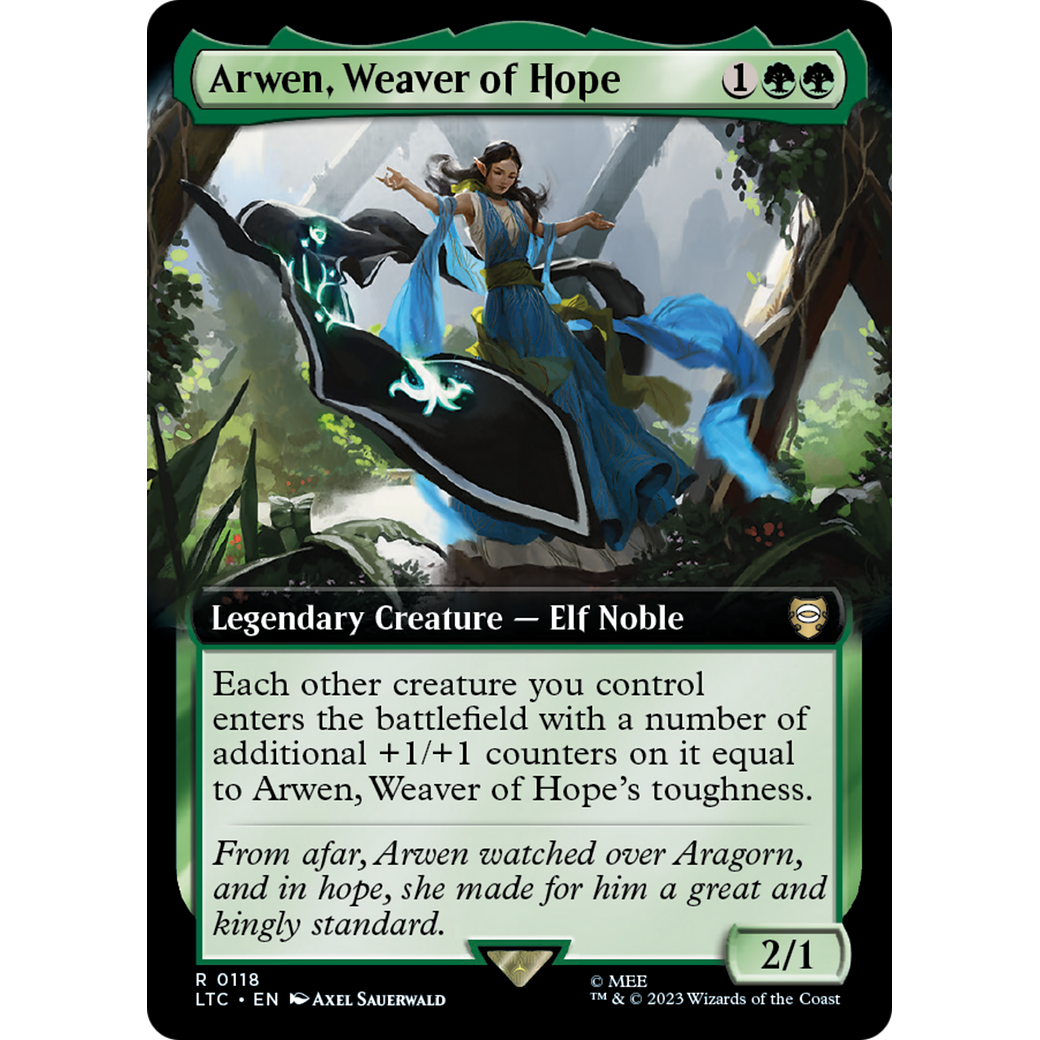 Arwen, Weaver of Hope (Extended Art) (LTC-118) - Tales of Middle-earth Commander: (Extended Art) Foil