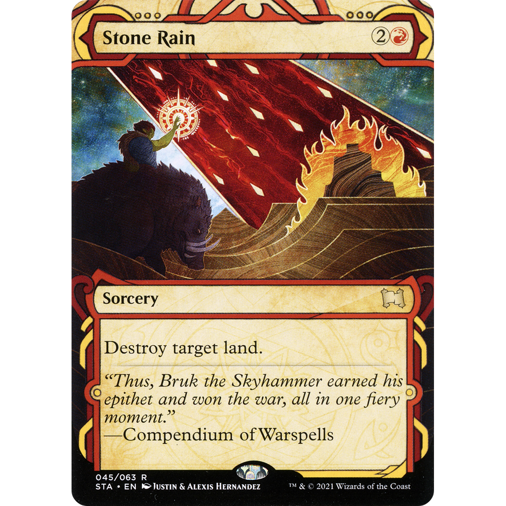 Stone Rain (STA-045) - Strixhaven Mystical Archive: (Showcase) (Borderless)
