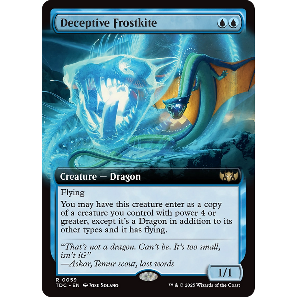 Deceptive Frostkite (TDC-059) - Commander: Tarkir: Dragonstorm: (Extended Art)