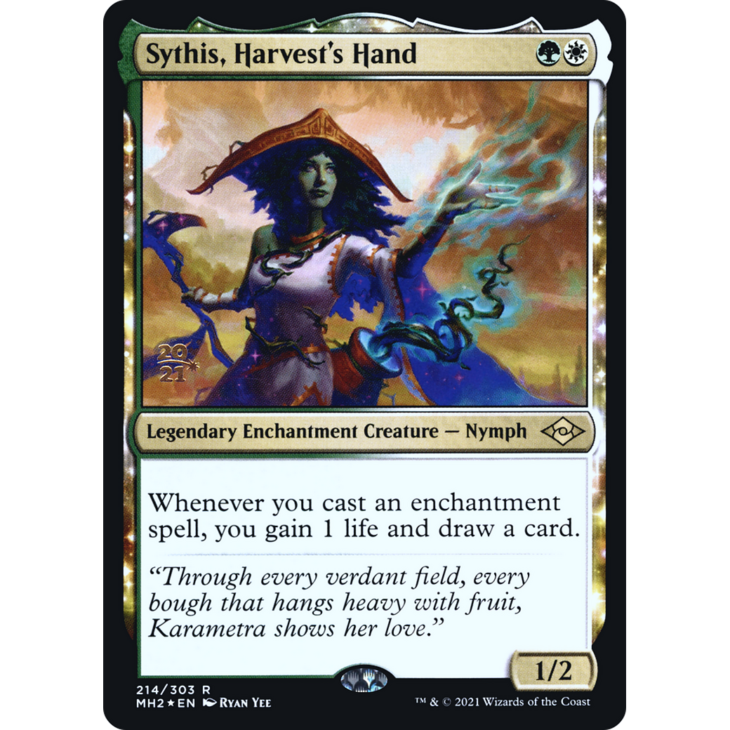 Sythis, Harvest's Hand (PRE-214) - Modern Horizons 2 Promos: (enchantment) Foil