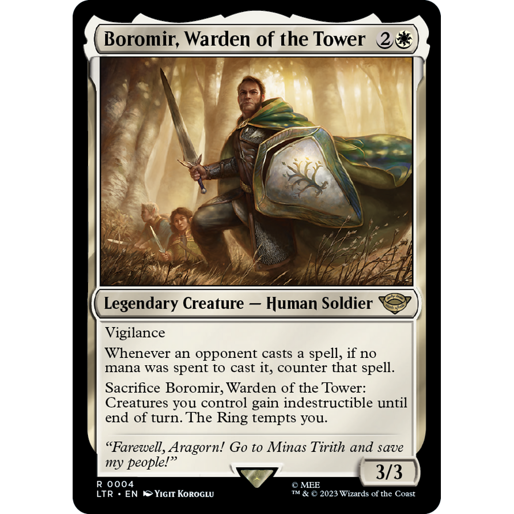 Boromir, Warden of the Tower (LTR-004) - The Lord of the Rings: Tales of Middle-earth Foil