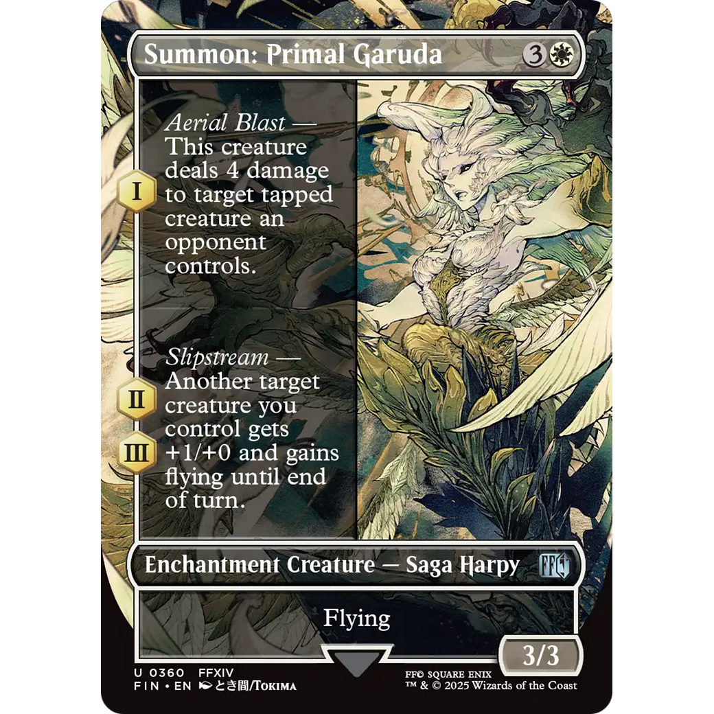 Summon: Primal Garuda (FIN-360) - FINAL FANTASY: (enchantment) (Borderless) Foil