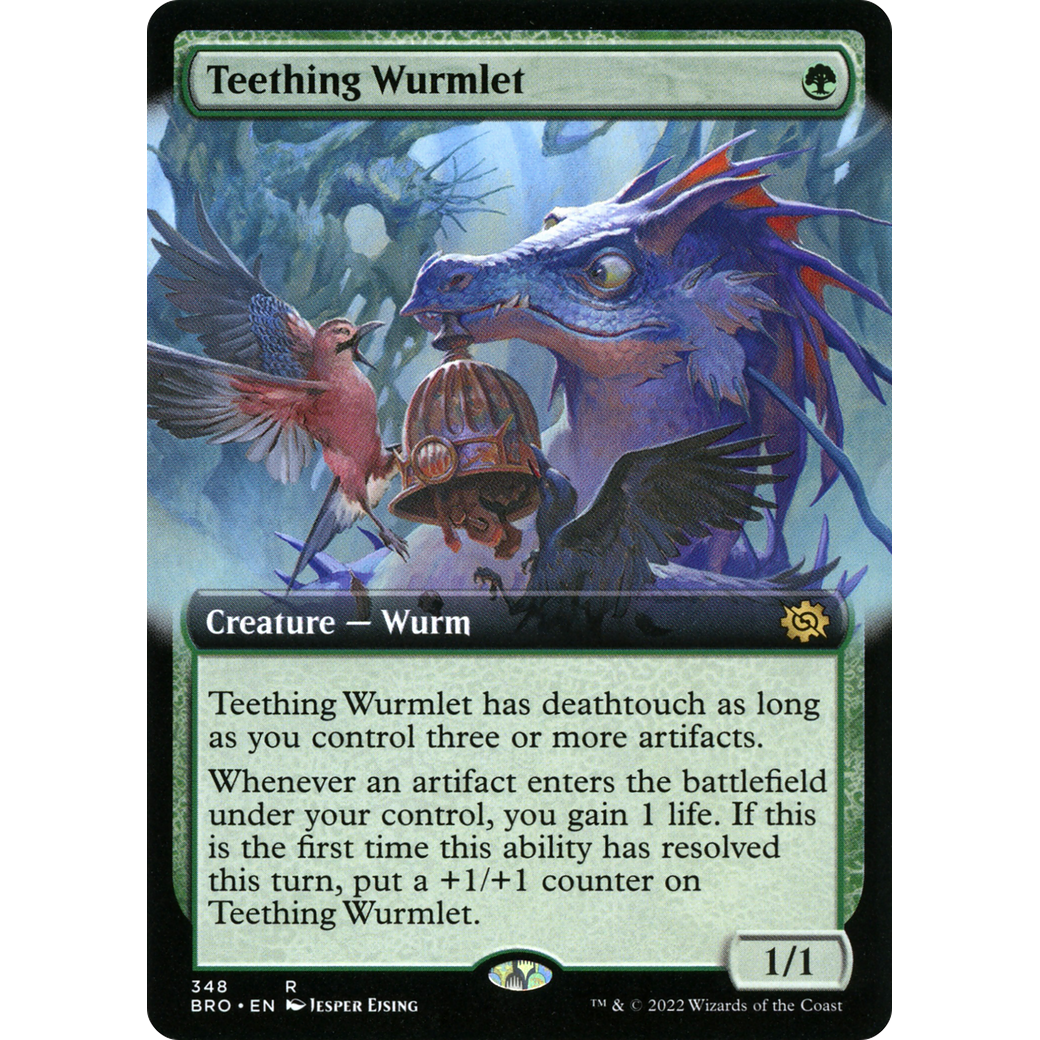 Teething Wurmlet (Extended Art) (BRO-348) - The Brothers' War: (Extended Art) Foil