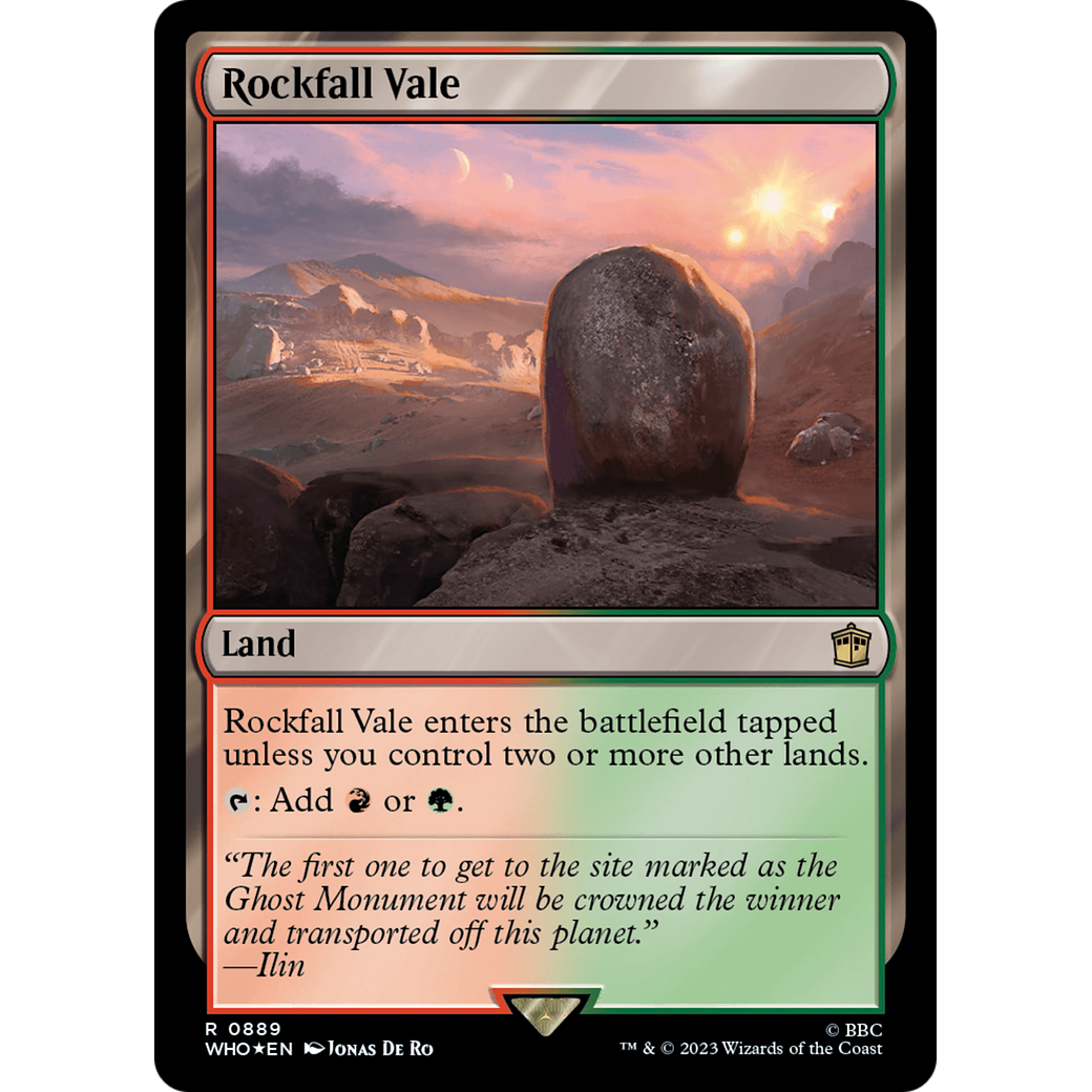 Rockfall Vale (Surge Foil) (WHO-889) - Doctor Who Foil