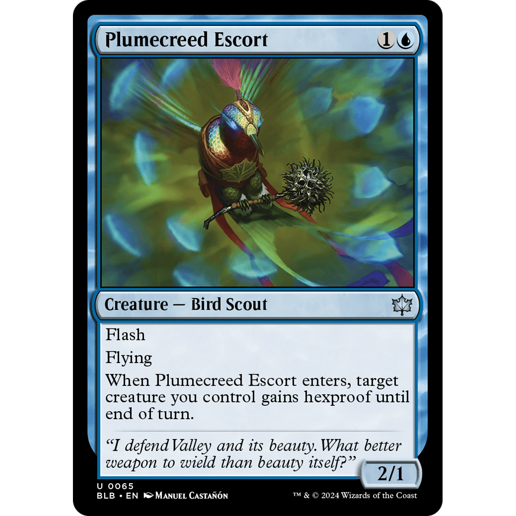 Plumecreed Escort (BLB-065) - Bloomburrow Foil