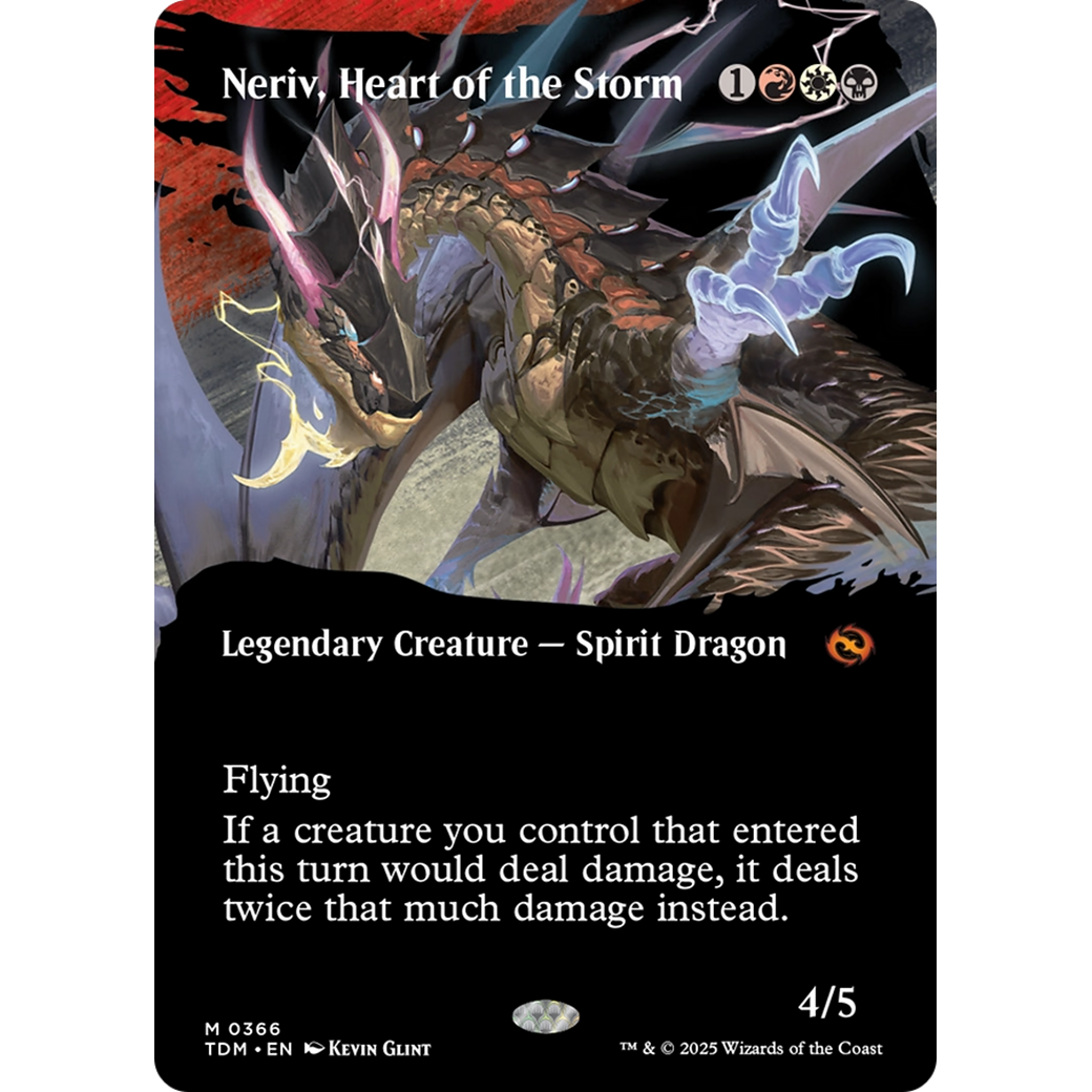 Neriv, Heart of the Storm (TDM-366) - Tarkir: Dragonstorm: (Showcase) (Borderless) Foil
