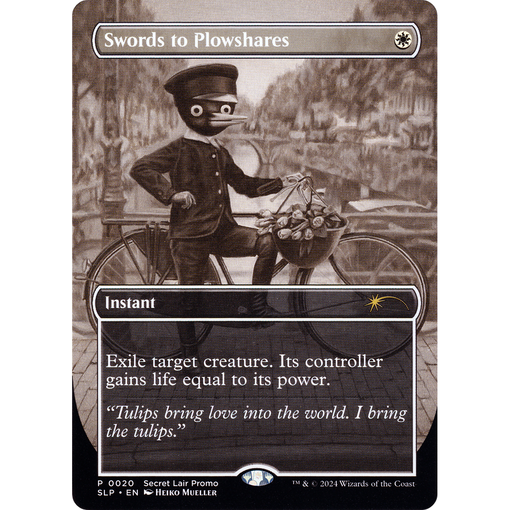 Swords to Plowshares (SLP-020) - Secret Lair Showdown (Borderless)