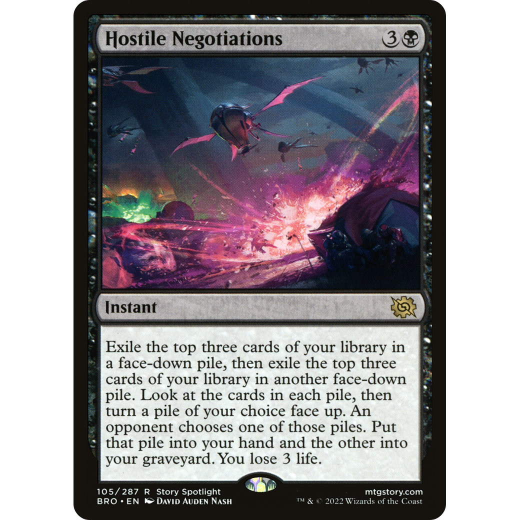 Hostile Negotiations (BRO-105) - The Brothers' War Foil