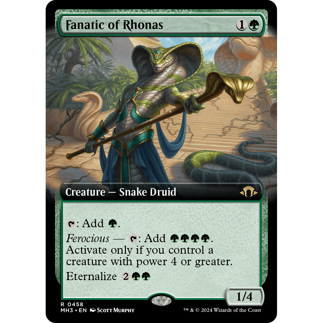 Fanatic of Rhonas (Extended Art) (MH3-458) - Modern Horizons 3: (Extended Art) Foil
